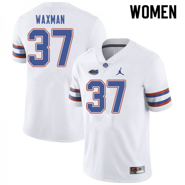 Jordan Brand Women #37 Tyler Waxman Florida Gators College Football Jersey White